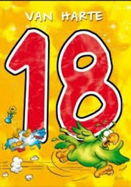 18 Jaar Verjaardag Gefeliciteerd Kaart Sjablonen