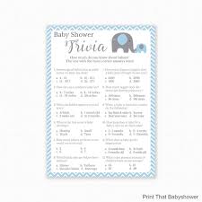 Circus trivia and fun facts with the entire family! Baby Shower Games Baby Trivia Game Baby Shower Trivia Blue Elephant Baby Shower Elephant Shower Games Printable Game By Print That Baby Shower Catch My Party