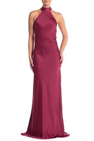 brisco high neck satin gown