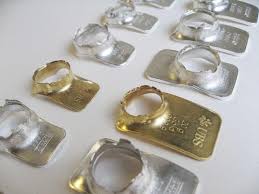 Bullet Holes Rings From Silver And Gold Bars Contemporary Jewelry Bead Work Jewelry Contemporary Jewellery