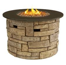Bond Canyon Ridge 50 000 Btu Round Liquid Propane Gas Fire Pit Table Lowe S Canada Propane Fire Pit Table Gas Fire Pit Table Fire Pit Furniture