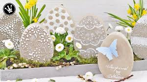 Diy Osterdeko Fruhlingsdeko Selber Machen Osterei Aus Beton Shab Osterdeko Fruhlingsdekoration Fruhlings Dekoration