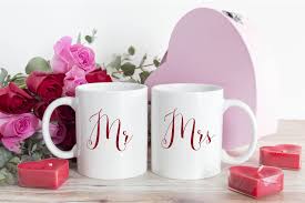 Double Mug Mockup Valentine Texture Design Gimp