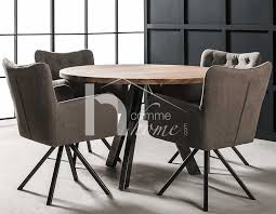 À vos tables, prêts, dressez. Table Ronde En Bois Industrielle Hcommehome