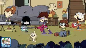 Kind of sounds like a loud garbage disposal or washing machine starting to run but. The Loud House Rockin Out Loud Now Playing In The Living Room Nickelodeon Games Youtube