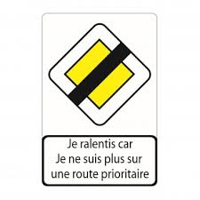 Panneau Route Non Prioritaire Avec Message Preventif Panneau Route Prevention Routiere Panneau