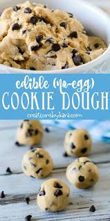 A Simple Recipe For Edible Cookie Dough With Chocolate Chips It Has No Eggs So Go A Simple Cookie Dough Recipe Edible Cookie Dough Edible Cookie Dough Recipe