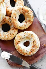 Most plain bagels are low in saturated fat and usually contain no cholesterol or sugar. Garlic Herb Two Ingredient Dough Bagels The Gunny Sack