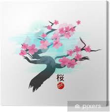 Cherry blossom art, cherry blossom wall mural, cherry blossom japanese art print. Japanese Cherry Blossom Tree Canvas Print Pixers We Live To Change