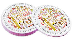 The best way is to put business logos on one side and contact information on the other side. Circular Letterpress Business Cards Paperspecs