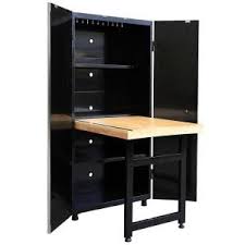 Husky Cabinet With Workbench Ws3672 Hsk The Home Depot Craft Storage Cabinets Wood Storage Furniture Storage