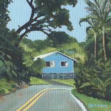 Oil Painting Blue Hale On The Road To Hana Maui Hawaii Art Hawaiian Art Abstract Art Painting