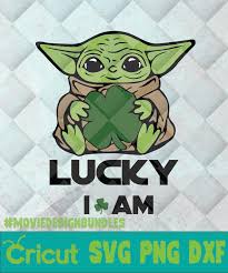 Download Baby Yoda Lucky I Am St Patrick S Day Svg Png Dxf Clipart For Cricut Movie Design Bundles