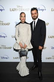 Can Every Red Carpet From Now On Have Tessa Thompson And Justin Theroux Posing With Pups Tessa Thompson Justin Theroux Lady And The Tramp