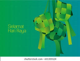 Hidangan ketupat yang biasa disajikan dalam hari raya idulfitri. Selamat Hari Raya Ketupat Stock Vector Royalty Free 651335524