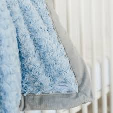 Light Blue Swirl Gray Lush Mini Blanket Saranoni