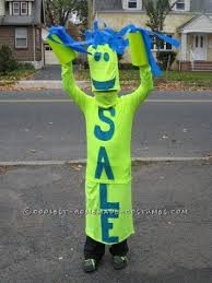 My 10 Year Old Son Is One Of Those Dancing Signs You Often See Along The Highway It Is Mos Clever Halloween Costumes Crazy Halloween Costumes Clever Halloween