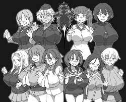 anime breast expansion corruption deutsch evil grin evil smile  german harem hentai hypnohub large breasts mind control possession soldier  strike witches waifu witch 