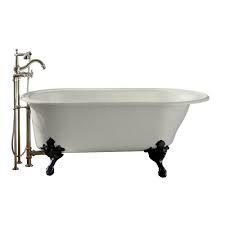 Get 5% in rewards with club o! Kohler Iron Works Historic 66 In X 36 In Cast Iron Freestanding Oval Bathtub In White K 710 W 0 The Home Depot