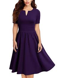 Aisize Women S 1950s V Neck Party Cocktail Wedding Swing Midi Dress At Amazon Women S Clothing Store Women Dress Collection Dresses Fashion Dresses