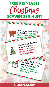 See more ideas about rhyming riddles riddles rhyming activities. Free Printable Christmas Scavenger Hunt Pjs And Paint