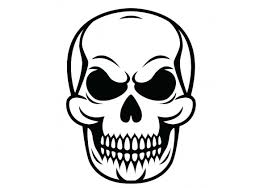 Confettis tete de mort pirate. Stickers Deco Tete De Mort Noir Et Blanc
