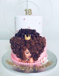Birthday Cake Ideas For 33 Year Old Woman Afro Woman Cake Tiered Cakes Birthday 35th Birthday Cakes 18th Birthday Cake