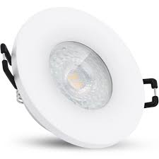 Mit lampen veränderst du die atmosphäre eines raumes. Ip65 Einbau Led Strahler Beda In Weiss Rund Mit Gu10 Led Lampe 38 6w Warmweiss