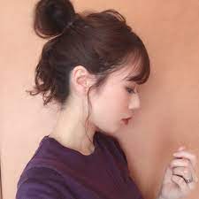 面長さんの悩みを髪型で解消 美人映えする小顔見せヘアスタイル hair お団子ヘア ヘア ヘアアレンジ