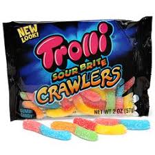 Trolli Sour Brite Crawlers Gummy Worms 2 Ounce Candy Packs 58 24 Piece Box Gummies Gummy Worms Online Candy