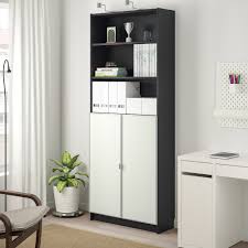 Billy Morliden Bookcase With Glass Doors Black Brown Glass Shop Here Ikea Bookcase With Glass Doors Billy Bookcase With Doors Ikea