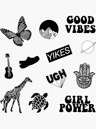 black sticker pack graffiti alfabesi doodle desenleri amerikan sanat