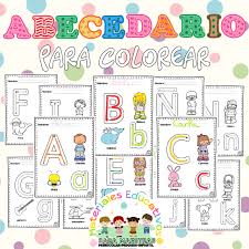Abecedario Para Colorear Con Imagenes Para Imprimir Con Letras En Mayusculas Y Minusculas Un Alfabeto Para Tr Fichas Abecedario Para Ninos Material Educativo En el caso del alfabeto latino, del latín original solo se conserva ese conjunto de letras. abecedario para colorear con imagenes