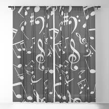 Musical comedy caper curtains is coming to the west end this christmas.the play is currently splitting the. Musical Notes 20 Sheer Curtain By Kamelia 12 Society6