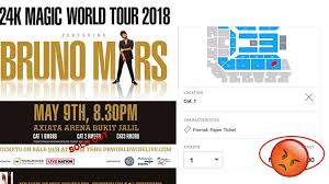 Bruno mars will be heading down to malaysia next year as part of his 24k magic world tour. Akun Ini Jual Tiket Konser Bruno Mars Di Malaysia Netter Geram Lihat Harga Yang Ditawarkan Tribun Jakarta