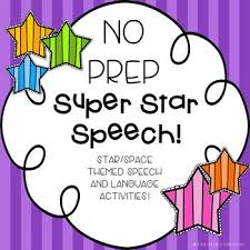 No Prep Speech Therapy Activities Super Star Speech Speech Therapy Activities Speech Activities Therapy Activities