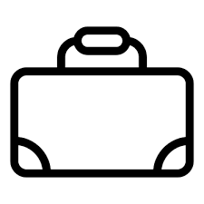 Business Briefcase Bag Office Work Suitcase Case Luggage Portfolio Isolated Handle Suit Background Symbol Vect Travel Icon Travel Collection Icon