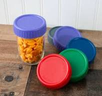 Leak Proof Plastic Storage Lids with Silicone Liners for Mason Jars -  Regular Mouth