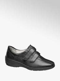 Mit der sportlichen vielfalt aus dem deichmann onlineshop findest du schicke und bequeme damen kleidung für einen sportlichen look. Medicus Leder Komfort Klettschuhe In Schwarz Weite K Deichmann At