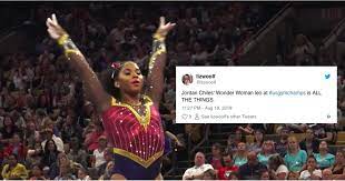 Jun 07, 2021 · jordan chiles finished third overall at the 2021 us gymnastics. Jordan Chiles Wonder Woman Gymnastics Floor Routine Popsugar Fitness