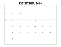 Editable December 2018 Calendar Printable Blank Page For Notes 12 Month Calendar Printable Blank Monthly Calendar Template Monthly Calendar Printable