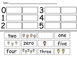 Zero One Two Three Four Five Six Seven Eight Nine Ten Winter Number Word Match Kindergarten Zero To Ten Math School Math Work Number Words
