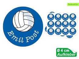 Namensaufkleber Volleyball Namensaufkleber Aufkleber Geburtstagsideen