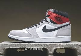 Jordan Retro 1 High Og White Black Red July 11 Air Jordan 1 Light Smoke Grey Slated For July 11th Release In 2020 Air Jordans Air Jordans Retro First Air Jordans