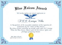 Blue falcon award template creative images. Klauuuudia Farewell Certificate Template