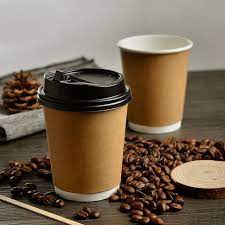 8oz Eco Friendly Thick Kraft Paper Coffee Cup Cafe Hotel Disposable Water Cup Paper Coffee Cup Coffee Cup Cafe Disposable Coffee Cups