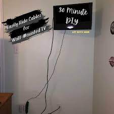 Get the tutorial at in my own style. Hide Cables Easily For A Wall Mounted Tv 30 Minute Diy