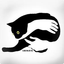 This Is An Amazing Example Of Positive And Negative Shapes Album Kedi Sanati Kedi Dovmeleri Ve Kedi