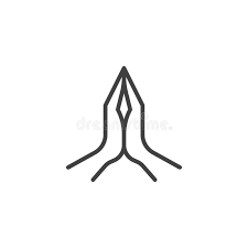 347 69 hand hands freedom. Two Hands Pray Gesture Line Icon Stock Vector Illustration Of Palm Vector 152996335