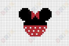 Minnie Pixel Art Minerva Minnie Mouse Is A Funny Animal Cartoon Character Created By Ub Iwerks An In 2020 Pixel Art Pattern Disney Cross Stitch Patterns Pixel Art